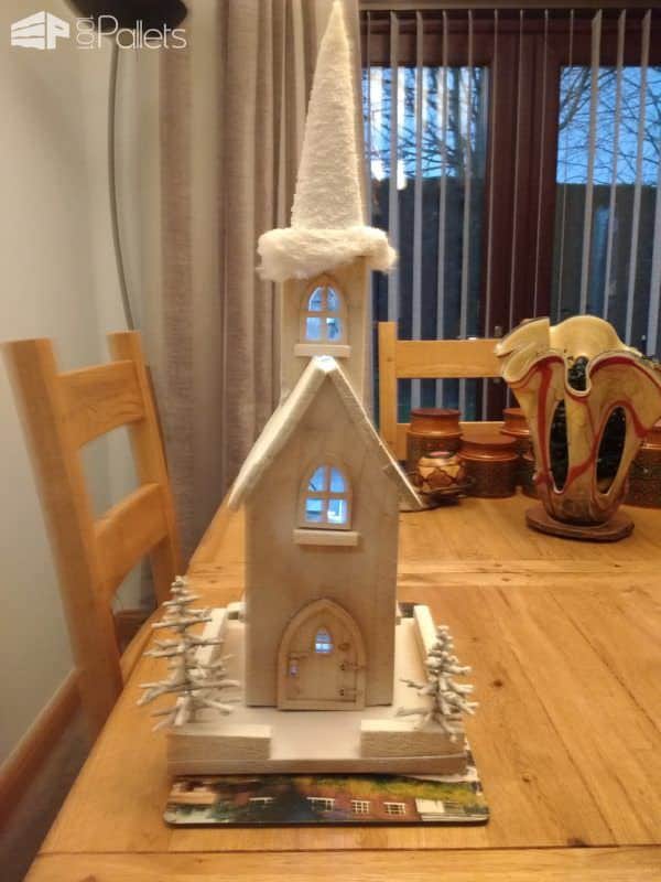 Mini Snowtopped Pallet Church For The Holidays Pallet Home Décor Ideas Pallet Projects Mini Snowtopped Pallet Church For The Holidays Pallet Home Décor Ideas Pallet Projects