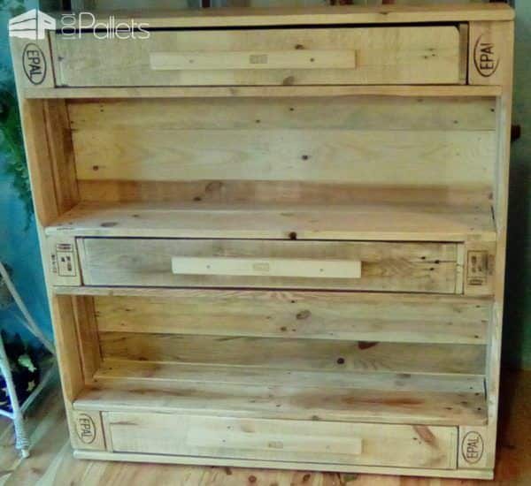 Unique 3-drawer Epal Pallet Bookshelf Pallet Bookcases & Bookshelves Unique 3-drawer Epal Pallet Bookshelf Pallet Bookcases & Bookshelves