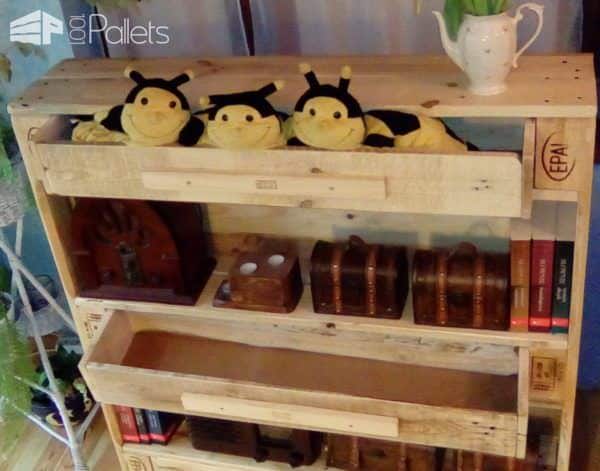 Unique 3-drawer Epal Pallet Bookshelf Pallet Bookcases & Bookshelves Unique 3-drawer Epal Pallet Bookshelf Pallet Bookcases & Bookshelves