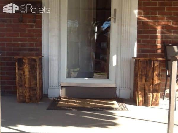 Wonderful Woodburned Pallet Planter Pair Pallet Planters & Compost Bins Wonderful Woodburned Pallet Planter Pair Pallet Planters & Compost Bins