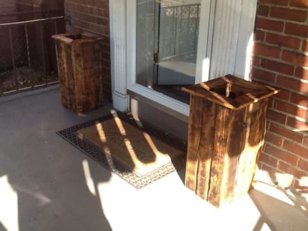 Wonderful Woodburned Pallet Planter Pair Pallet Planters & Compost Bins Wonderful Woodburned Pallet Planter Pair Pallet Planters & Compost Bins