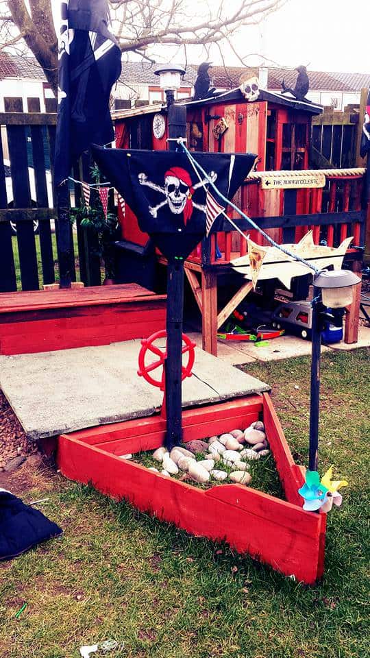 Ahoy Matey Pallet Pirate Ship Sand Pit Fun Pallet Crafts for Kids Pallets in the Garden Ahoy Matey Pallet Pirate Ship Sand Pit Fun Pallet Crafts for Kids Pallets in the Garden