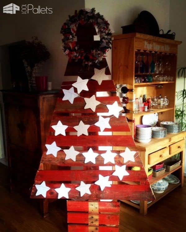 Cheery Cherry-red Pallet Christmas Trees / Sapin Noël En Palette Pallet Home Décor Ideas Cheery Cherry-red Pallet Christmas Trees / Sapin Noël En Palette Pallet Home Décor Ideas