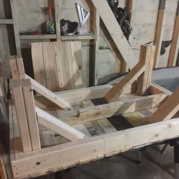 Chunky Rustic Pallet Table On Wheels Pallet Coffee Tables Chunky Rustic Pallet Table On Wheels Pallet Coffee Tables