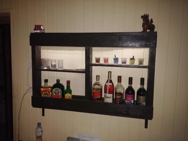 Easy, Underlit Pallet Wine Storage Shelf Pallet Home Accessories Easy, Underlit Pallet Wine Storage Shelf Pallet Home Accessories