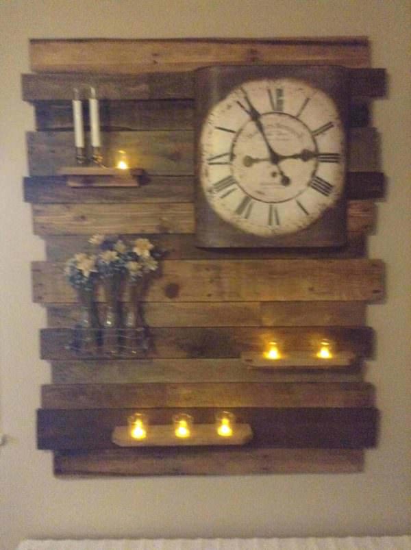 Lovely Pallet Wood Accent Wall Decor Panel Pallet Home Accessories 