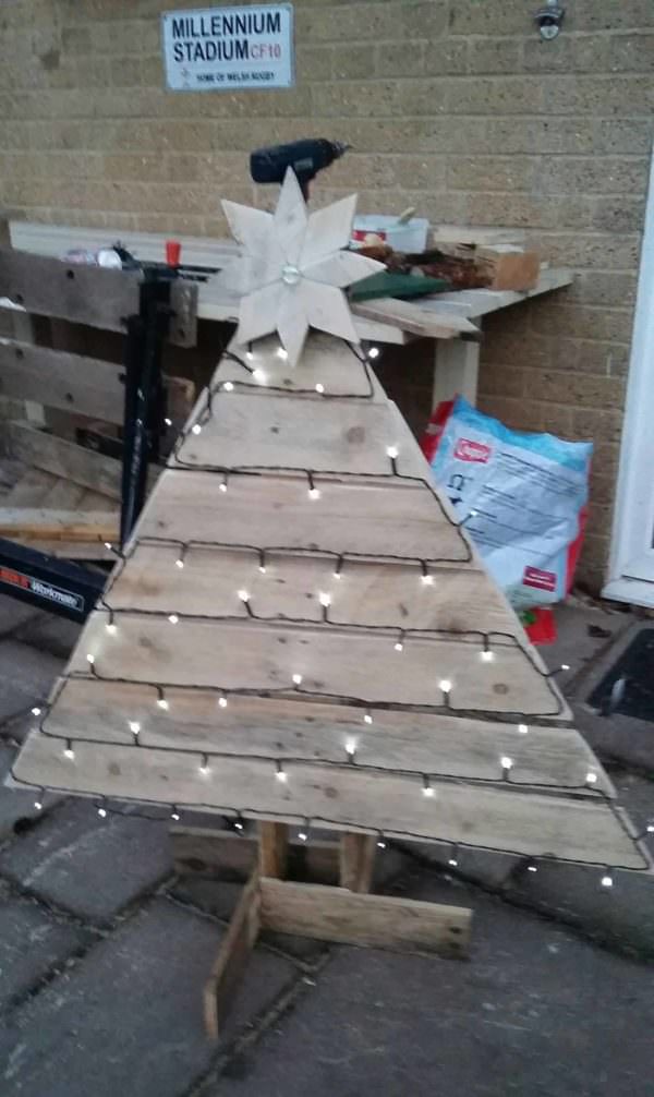 Outdoor Pallet Christmas Tree Sporting Custom Star Topper Pallet Home Décor Ideas Outdoor Pallet Christmas Tree Sporting Custom Star Topper Pallet Home Décor Ideas