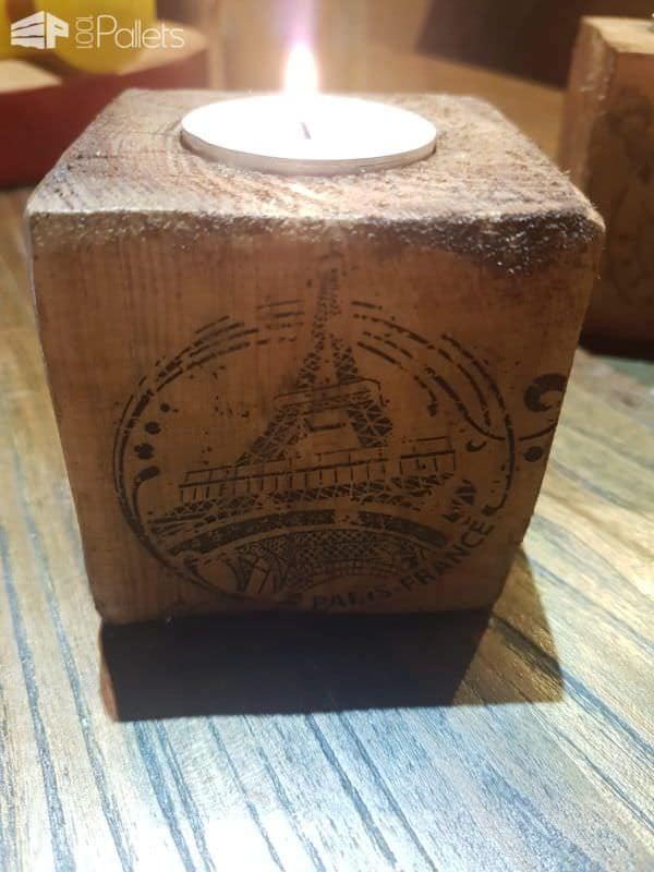Pallet Block Candle Holders/Bougeoir Personnalisé Pallet Candle Holders Pallet Block Candle Holders/Bougeoir Personnalisé Pallet Candle Holders