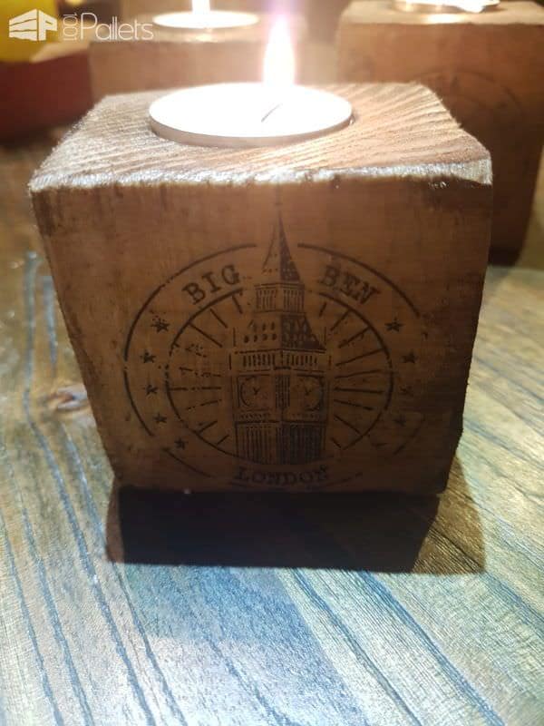 Pallet Block Candle Holders/Bougeoir Personnalisé Pallet Candle Holders Pallet Block Candle Holders/Bougeoir Personnalisé Pallet Candle Holders