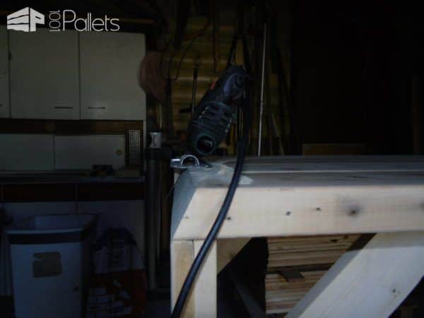 Pallet Desk/Bench Set Featuring Recycled Shed Beams Pallet Desks & Pallet Tables Pallet Desk/Bench Set Featuring Recycled Shed Beams Pallet Desks & Pallet Tables