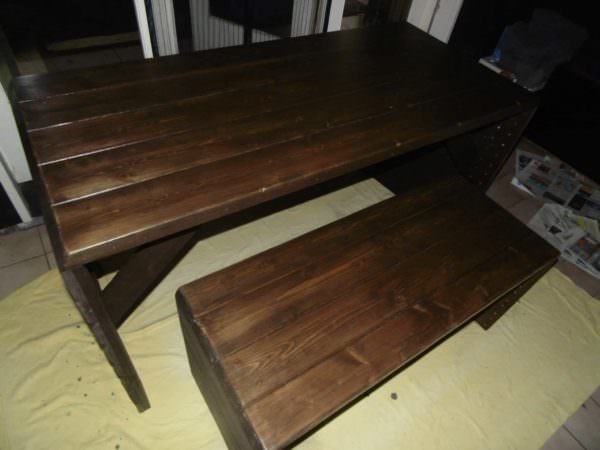 Pallet Desk/Bench Set Featuring Recycled Shed Beams Pallet Desks & Pallet Tables Pallet Desk/Bench Set Featuring Recycled Shed Beams Pallet Desks & Pallet Tables