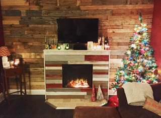 Pallet Living Room Wall / Fireplace Surround Pallet Wall Decor & Pallet Painting Pallet Walls & Pallet Doors Pallet Living Room Wall / Fireplace Surround Pallet Wall Decor & Pallet Painting Pallet Walls & Pallet Doors