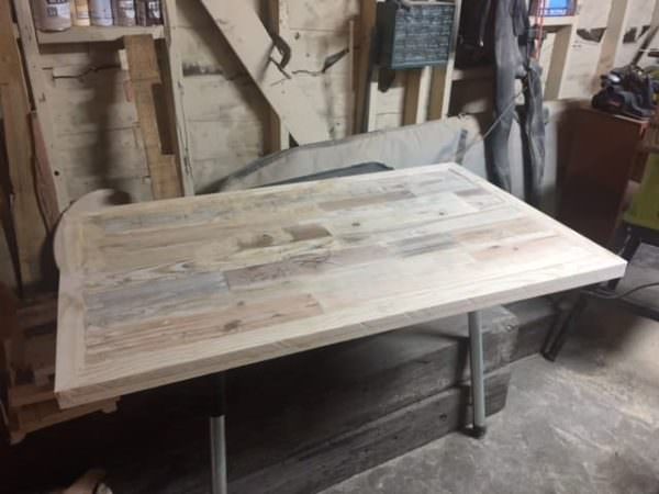 Prototype Adjustable Pallet Sit/Stand Desk Pallet Desks & Pallet Tables Prototype Adjustable Pallet Sit/Stand Desk Pallet Desks & Pallet Tables