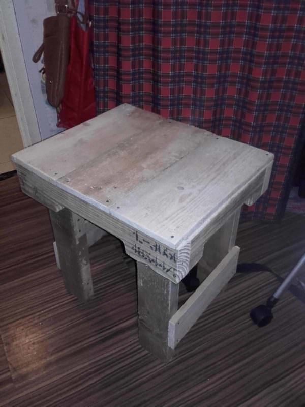 Simple, Easy Chunky Pallet Side Table Pallet Coffee Tables 