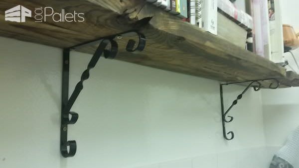 Simple Rustic Pallet Kitchen Shelf Pallet Bookcases & Bookshelves Simple Rustic Pallet Kitchen Shelf Pallet Bookcases & Bookshelves
