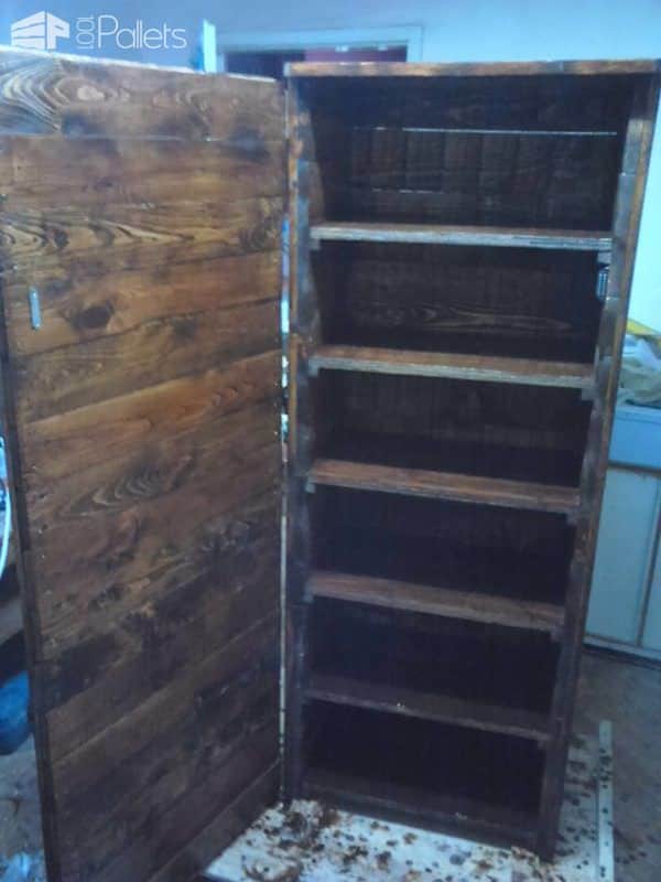 Tall Dark & Handsome Pallet Cabinet Pallet Cabinets & Wardrobes Tall Dark & Handsome Pallet Cabinet Pallet Cabinets & Wardrobes