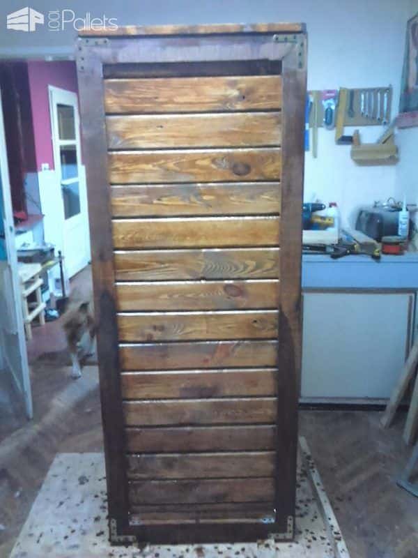 Tall Dark & Handsome Pallet Cabinet Pallet Cabinets & Wardrobes Tall Dark & Handsome Pallet Cabinet Pallet Cabinets & Wardrobes