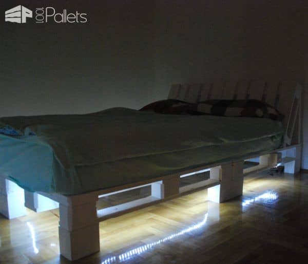Underlit Pallet Double Bed Pallet Beds, Pallet Headboards & Frames Underlit Pallet Double Bed Pallet Beds, Pallet Headboards & Frames
