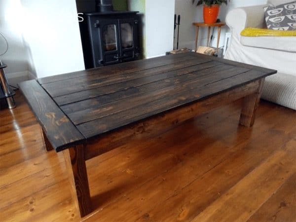 Dark Stained Pallet Coffee Table For 10$ Pallet Coffee Tables Dark Stained Pallet Coffee Table For 10$ Pallet Coffee Tables