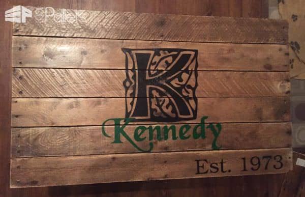Family Insignia Pallet Coffee Table Est. 1973 Pallet Coffee Tables Family Insignia Pallet Coffee Table Est. 1973 Pallet Coffee Tables