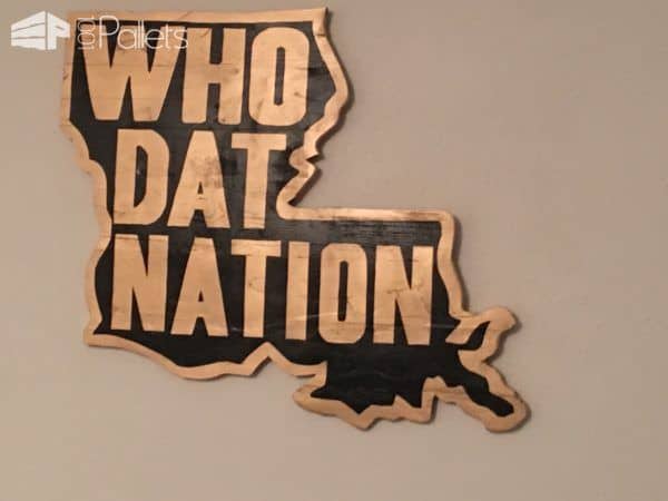 Louisiana Who Dat Nation Pallet Wall Art Shows State Pride Pallet Wall Decor & Pallet Painting Louisiana Who Dat Nation Pallet Wall Art Shows State Pride Pallet Wall Decor & Pallet Painting
