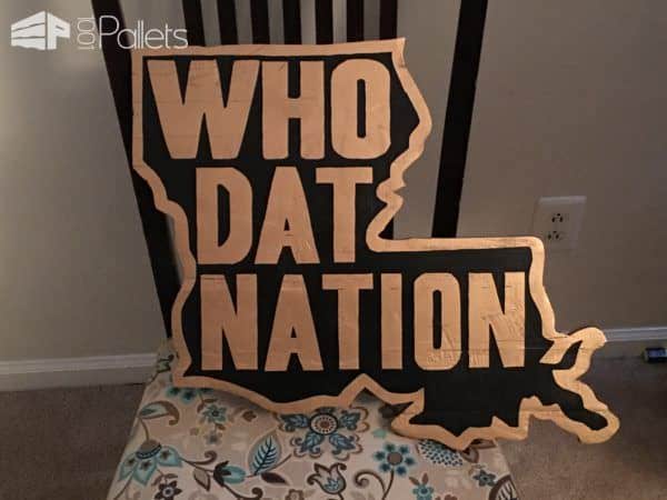 Louisiana Who Dat Nation Pallet Wall Art Shows State Pride Pallet Wall Decor & Pallet Painting Louisiana Who Dat Nation Pallet Wall Art Shows State Pride Pallet Wall Decor & Pallet Painting