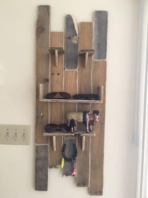 Quirky, Eclectic Pallet Wall Decor/Key Holder Other Pallet Projects Quirky, Eclectic Pallet Wall Decor/Key Holder Other Pallet Projects
