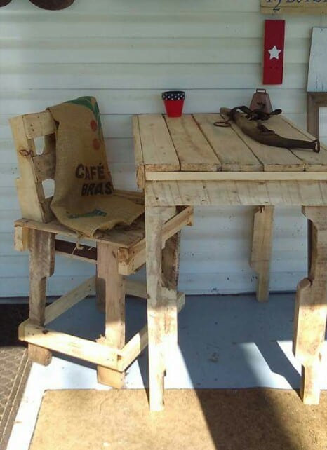 Relax With This Pallet Porch Table/Chair Set Pallet Benches, Pallet Chairs & Stools Pallet Desks & Pallet Tables Relax With This Pallet Porch Table/Chair Set Pallet Benches, Pallet Chairs & Stools Pallet Desks & Pallet Tables