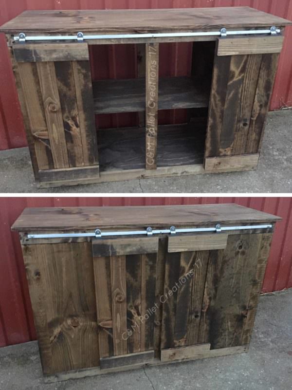 Sliding Barn Door Style Pallet Tv Stand Saves Money! Pallet TV Stands & Racks Sliding Barn Door Style Pallet Tv Stand Saves Money! Pallet TV Stands & Racks