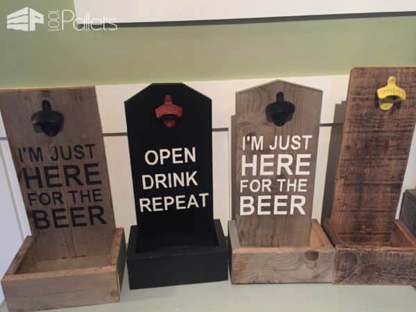 Wall Mounted Pallet Bottle-top Catchers Pallet Home Accessories Wall Mounted Pallet Bottle-top Catchers Pallet Home Accessories