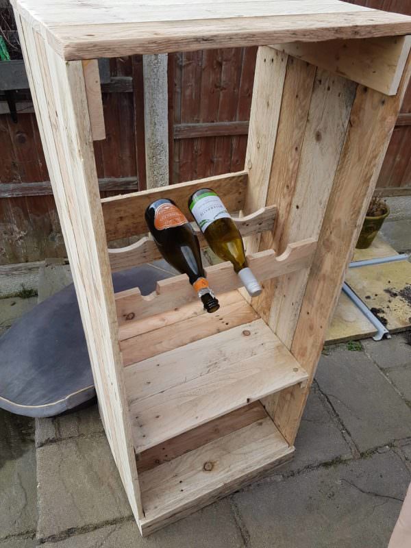 Combo Pallet Wine Rack/Book Shelf Unit Pallet Bookcases & Bookshelves Combo Pallet Wine Rack/Book Shelf Unit Pallet Bookcases & Bookshelves