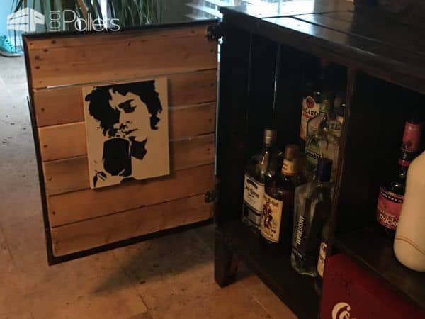 Compact Pallet Side Bar Holds Many Adult Beverages Pallet Bars Compact Pallet Side Bar Holds Many Adult Beverages Pallet Bars