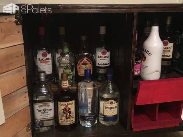 Compact Pallet Side Bar Holds Many Adult Beverages Pallet Bars Compact Pallet Side Bar Holds Many Adult Beverages Pallet Bars