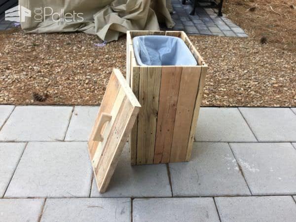 Modified Outdoor Pallet Wood Trash Can Pallet Home Accessories Modified Outdoor Pallet Wood Trash Can Pallet Home Accessories
