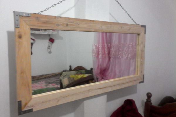 Oversized Rustic Pallet Mirror Brightens Rooms Pallet Wall Decor & Pallet Painting Oversized Rustic Pallet Mirror Brightens Rooms Pallet Wall Decor & Pallet Painting