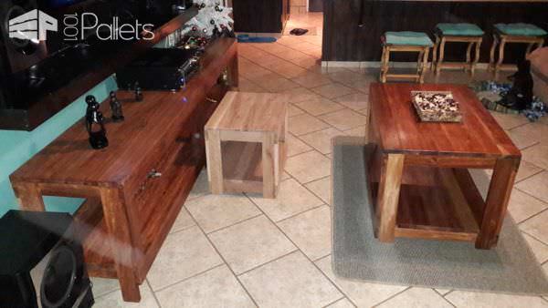 Pallet Living Room Table Trio Pallet Coffee Tables Pallet TV Stands & Racks Pallet Living Room Table Trio Pallet Coffee Tables Pallet TV Stands & Racks