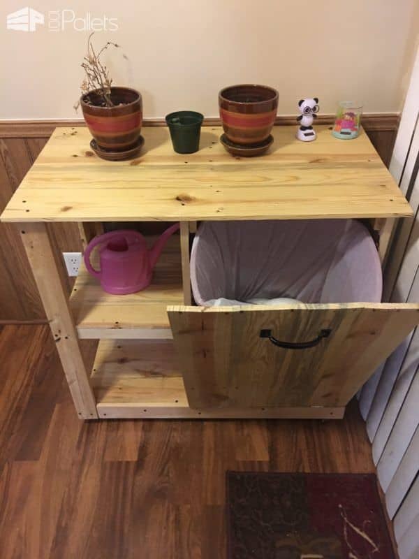 Pallet Trash Can Hideaway Shelving Unit Pallet Cabinets & Wardrobes Pallet Home Accessories Pallet Trash Can Hideaway Shelving Unit Pallet Cabinets & Wardrobes Pallet Home Accessories