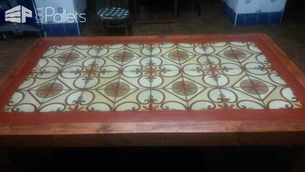 Pallet Wood Outdoor Table Featuring Upcycled Tiles Pallet Coffee Tables Pallet Wood Outdoor Table Featuring Upcycled Tiles Pallet Coffee Tables