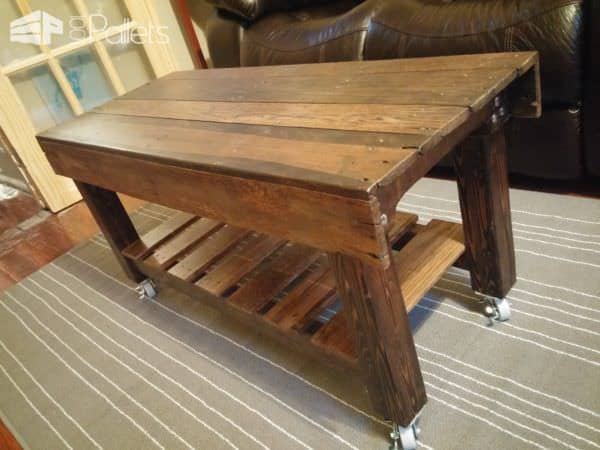 This Pallet Coffee Table Has Casters Pallet Coffee Tables This Pallet Coffee Table Has Casters Pallet Coffee Tables