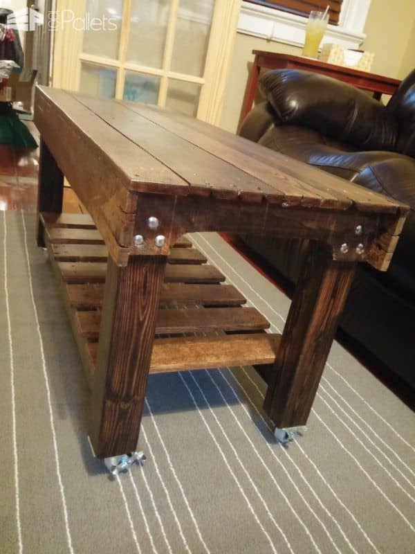 This Pallet Coffee Table Has Casters Pallet Coffee Tables This Pallet Coffee Table Has Casters Pallet Coffee Tables