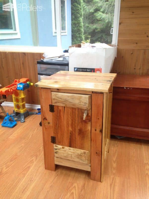 Upscale Pine Pallet Nightstand Has Lots of Storage! Pallet Cabinets & Wardrobes Upscale Pine Pallet Nightstand Has Lots of Storage! Pallet Cabinets & Wardrobes