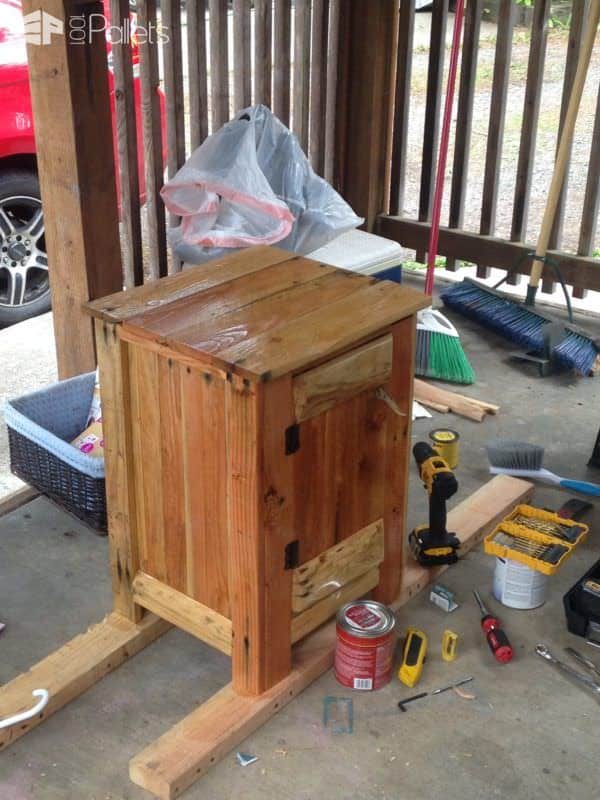Upscale Pine Pallet Nightstand Has Lots of Storage! Pallet Cabinets & Wardrobes Upscale Pine Pallet Nightstand Has Lots of Storage! Pallet Cabinets & Wardrobes