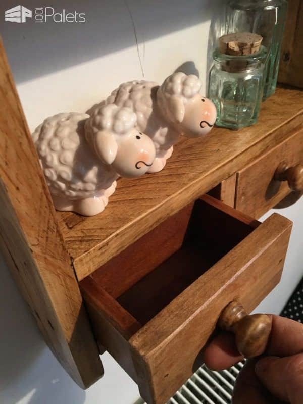 2-drawer Pallet Spice Rack Pallet Shelves & Pallet Coat Hangers 2-drawer Pallet Spice Rack Pallet Shelves & Pallet Coat Hangers