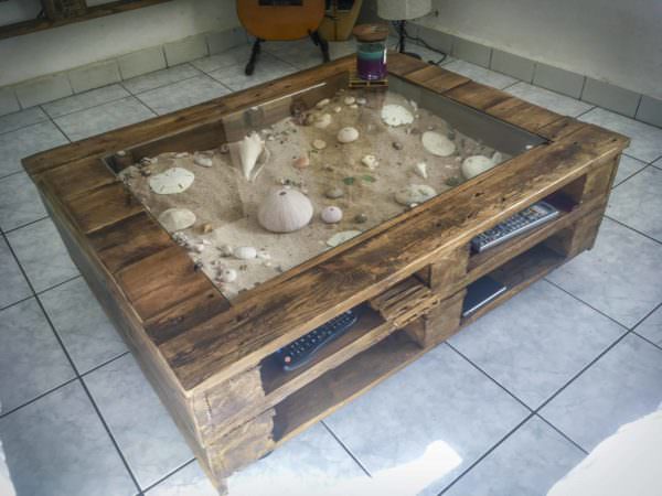 Beachy-keen Pallet Coffee Display Table Pallet Coffee Tables Beachy-keen Pallet Coffee Display Table Pallet Coffee Tables