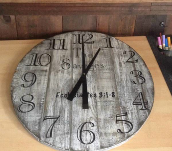 Custom Pallet Wall Clock Pallet Clocks Custom Pallet Wall Clock Pallet Clocks
