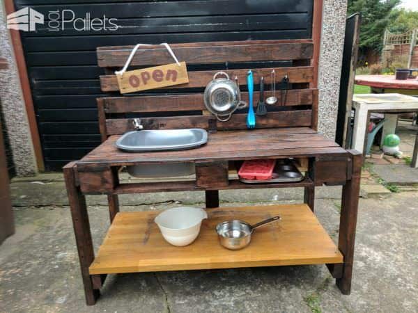 Fanciful Kid’s Pallet Mud Kitchen Fun Pallet Crafts for Kids Fanciful Kid’s Pallet Mud Kitchen Fun Pallet Crafts for Kids
