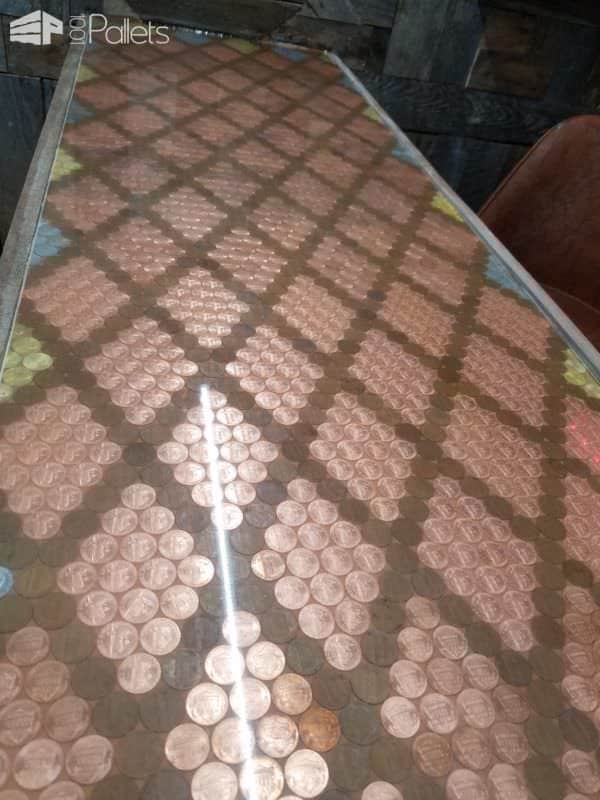 Pallet Bar Featuring Epoxy Penny Top Pallet Bars Pallet Bar Featuring Epoxy Penny Top Pallet Bars
