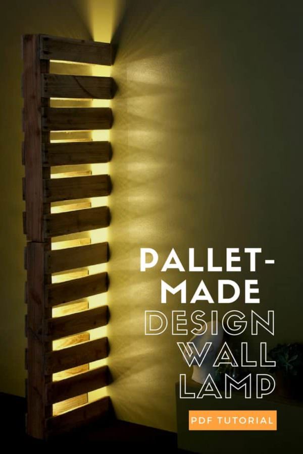 Pallet-Made Design Wall Lamp English Tutorials Home décor Pallet-Made Design Wall Lamp English Tutorials Home décor