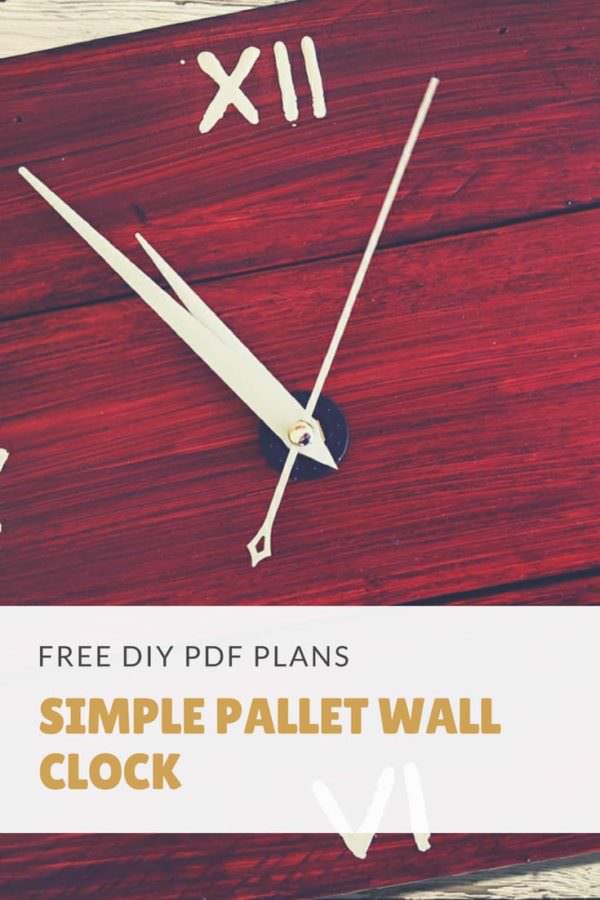 Simple Pallet Wall Clock English Tutorials Home décor Simple Pallet Wall Clock English Tutorials Home décor