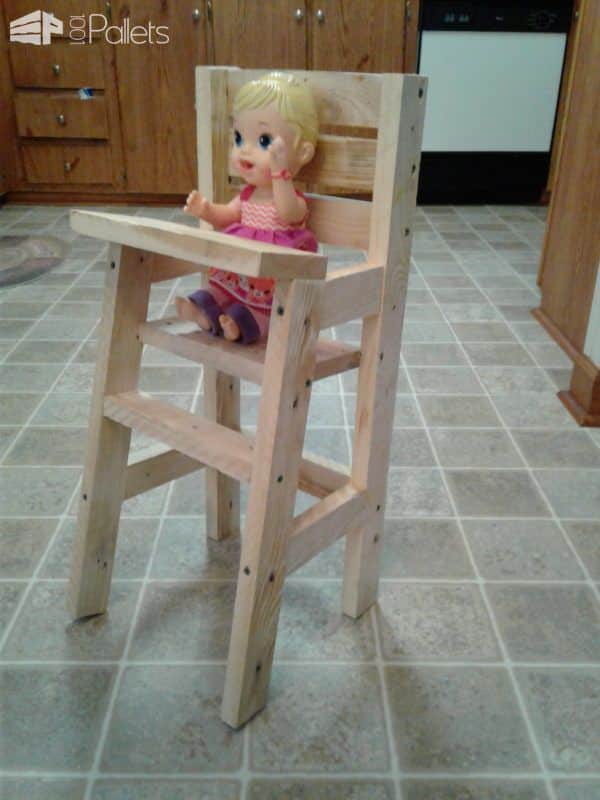 Baby Doll Pallet Highchair Fun Pallet Crafts for Kids Pallet Benches, Pallet Chairs & Stools Baby Doll Pallet Highchair Fun Pallet Crafts for Kids Pallet Benches, Pallet Chairs & Stools